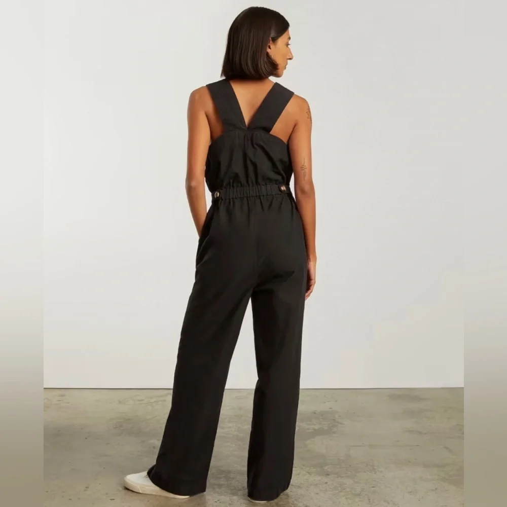 NWT Everlane The Fatigue Apron Jumpsuit Black